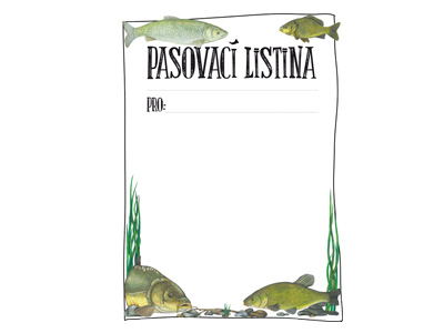 pasovací listina s rybami